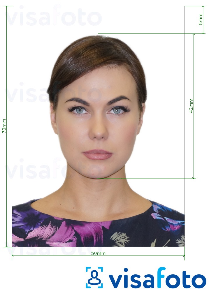 Exemple de foto per a Passaport comú de Brasil 5x7 cm amb la mida exacta especificada