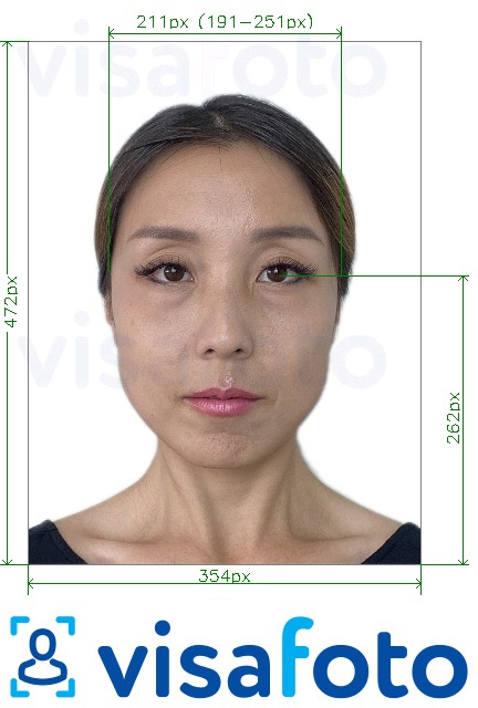 Exemple de foto per a China Passport en línia format antic de 354x472 píxels amb la mida exacta especificada