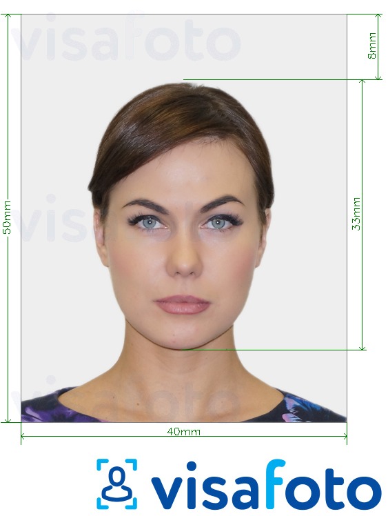 Exemple de foto per a Georgia e-visa 472x591 píxels (4x5 cm) amb la mida exacta especificada