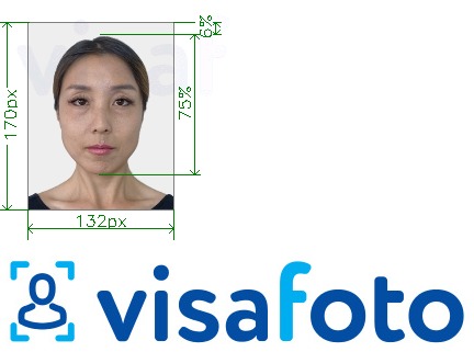 Exemple de foto per a Tailàndia visa 132x170 píxels amb la mida exacta especificada