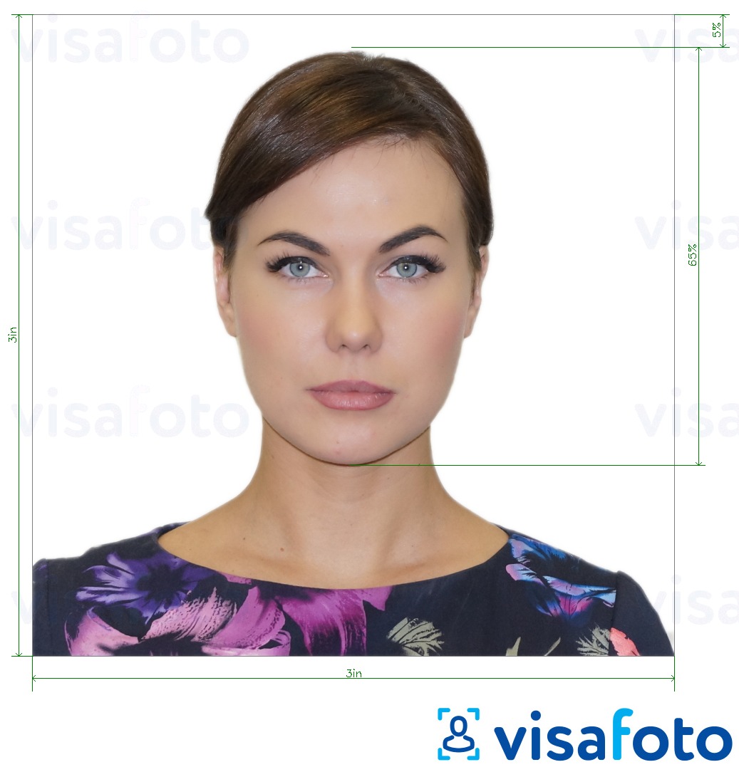 Exemple de foto per a Insígnia CCHI ID de 3x3 polzades amb la mida exacta especificada